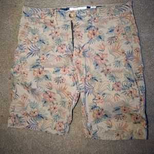 Denim & Flower Shorts